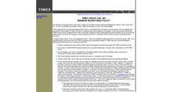 Desktop Screenshot of policies.timex.com